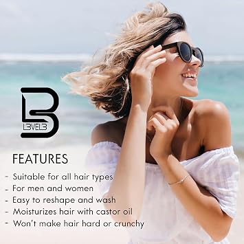 L3 Level 3 Sea Salt Texturizing Spray - Creates Beachy Waves and Texture - Light Hold - Casual Hair Finish (3.38 Fl Oz)