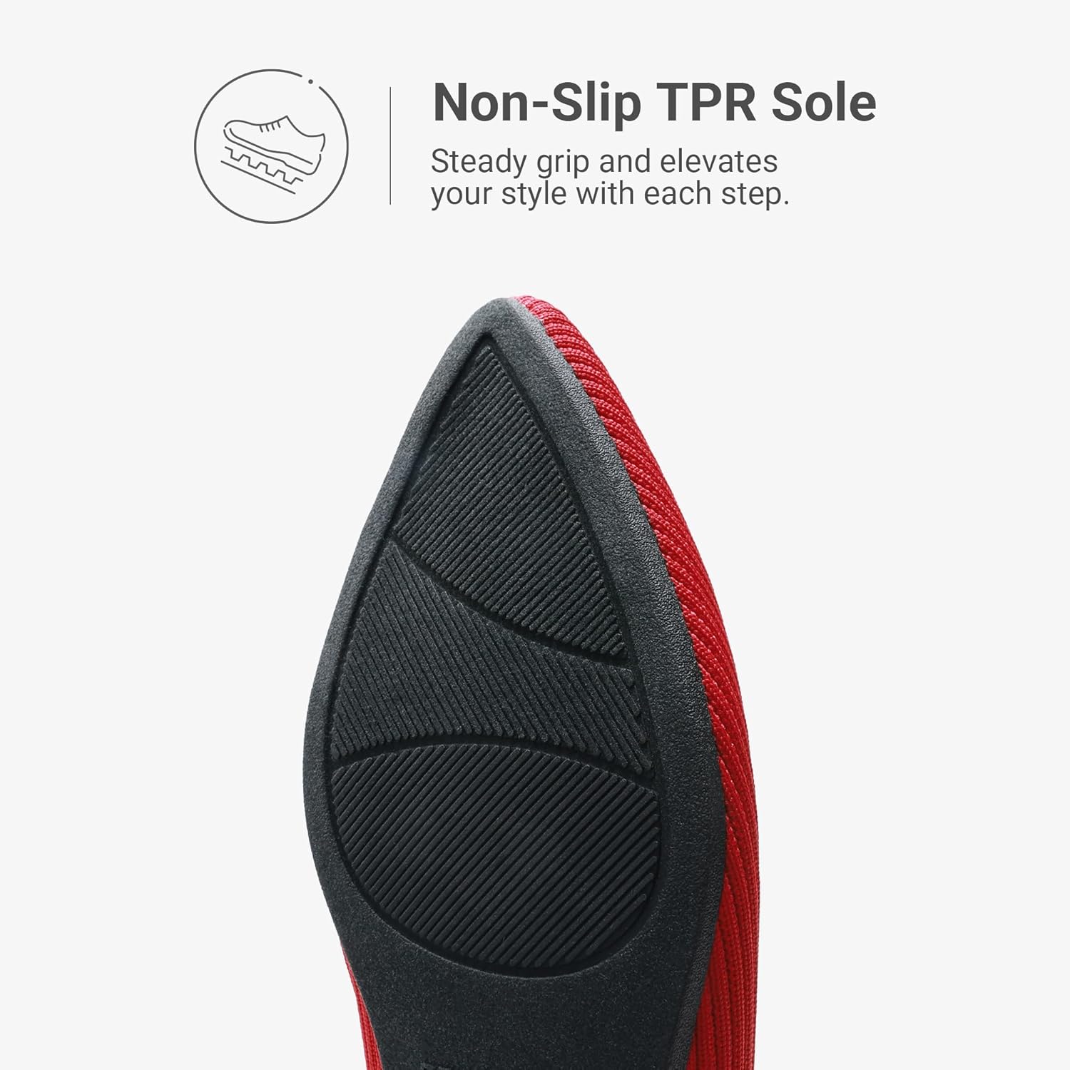 DREAM PAIRS Women's Knit Ballet Flats Pointed Toe Comfortable Dressy Flats for Work Office Shoes Mary Jane Flats - Image 8