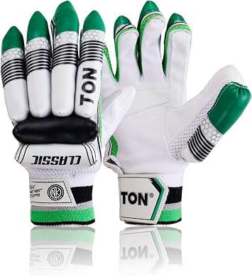 TABAKH SS TON Classic Cricket Batting Gloves Cotton Mens, Right Hand - White