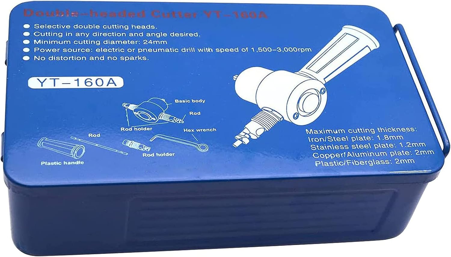 Exclusive Special Antrader Metal Sheet Double Headed Nibbler Cutter Drill Attachment Cutting Tool with Wrench and Parts 5pcs Hole Saw Set Best Cyber Deals 🔥 Antrader Metal Sheet Double Headed Nibbler Cutter Drill Attachment Cutting Tool with Wrench and Parts 5pcs Hole Saw Set