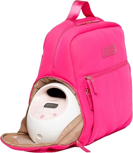 Sarah Wells Fiona - Mochila para extractor de leche, neopreno, lavable a máquina, bolsillos aislados, sistema de bolsillo en el bolsillo, Rosa