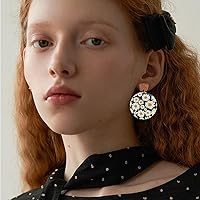 Boho Daisy Sunflower Wooden Dangle Earrings for Women - Trendy Floral Statement Drop Earrings, Perfect Valentine's Gifts