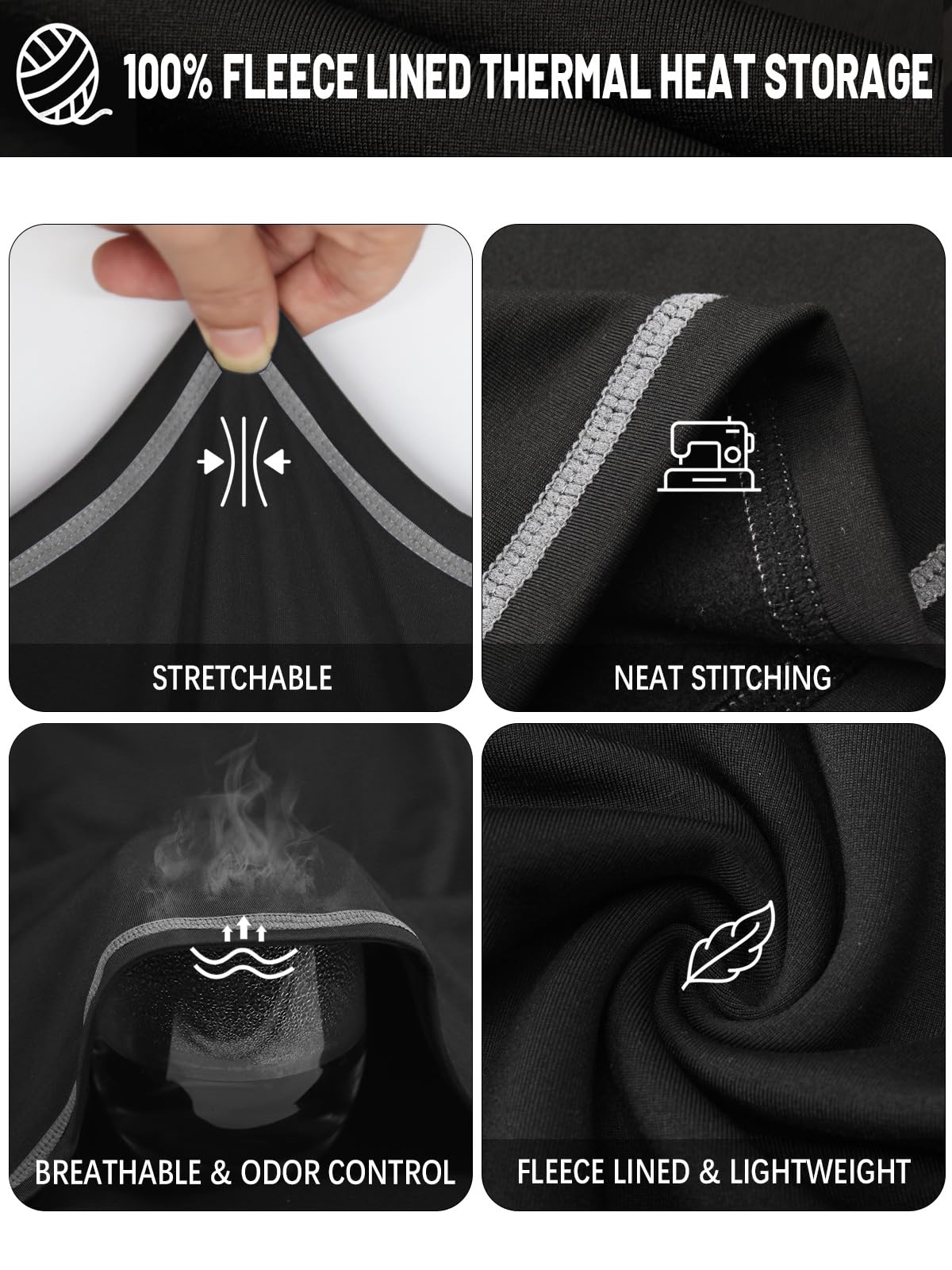 Zestaw warstw podstawowych Mężczyźni Men’s Thermal Underwear Set Compression Base Layer Sports Long Johns
