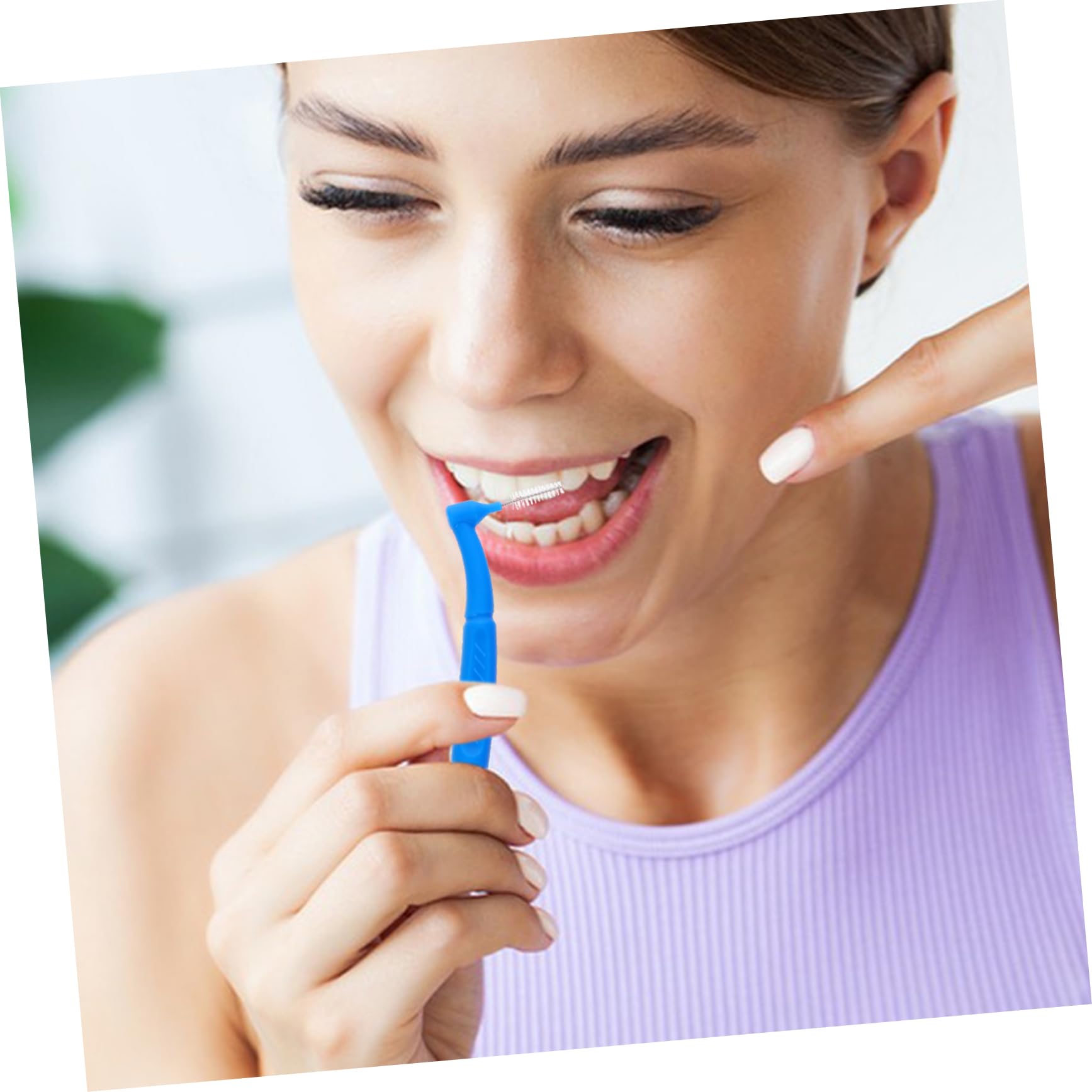 TOVINANNA Tools 50pcs Interdental Brush Waxed Floss Soft Bristles Portable Multifunctional Brush for Teeth Gum Cleaning