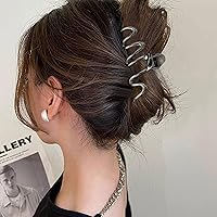 Vista 43 de Pinzas de pelo góticas de murciélago negro para mujeres y niñas, garra de pelo de murciélago gótico de aleación punk negra Y2K para decoraciones