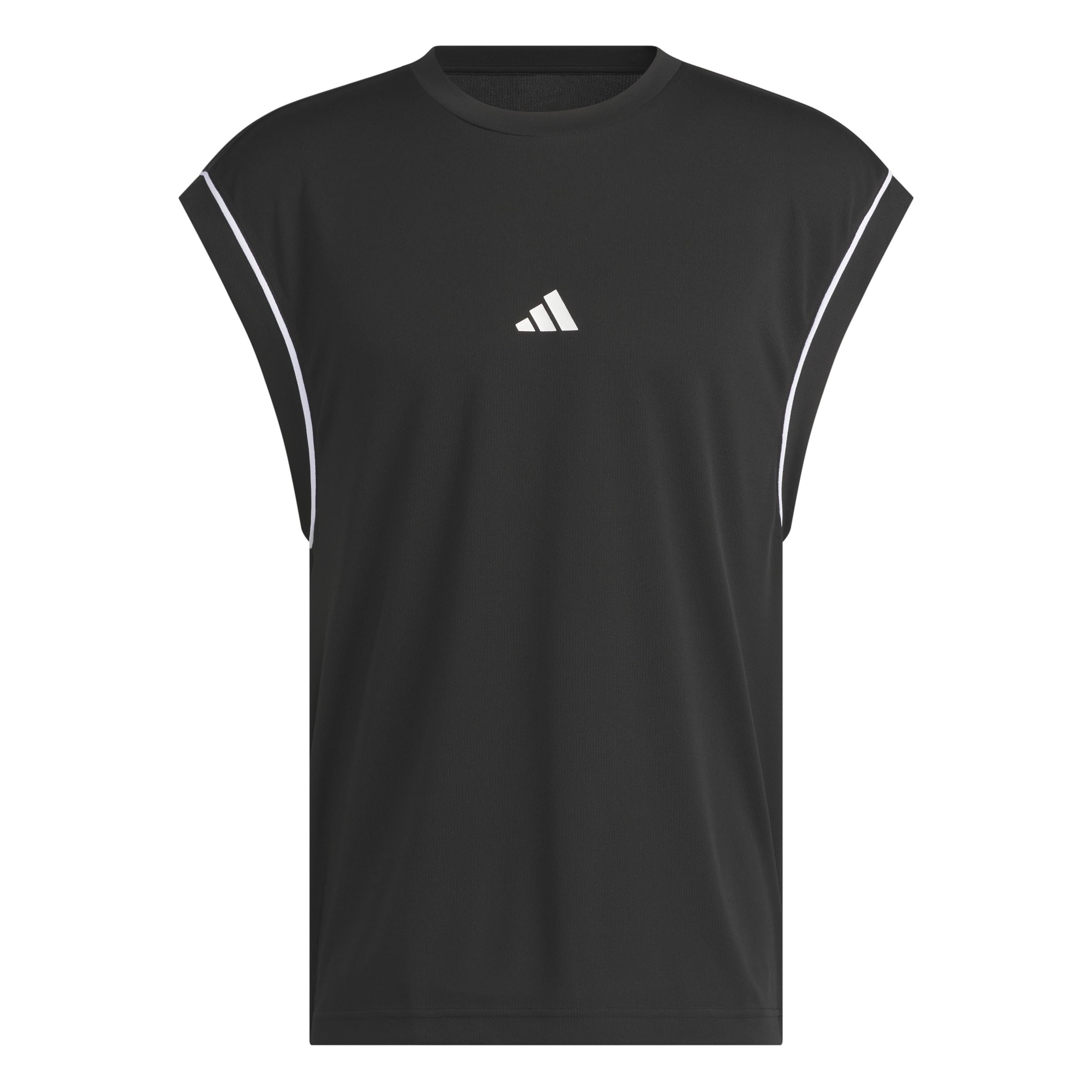 adidas Men's Basketball All World Sleeveless Tank, Black/Black, S