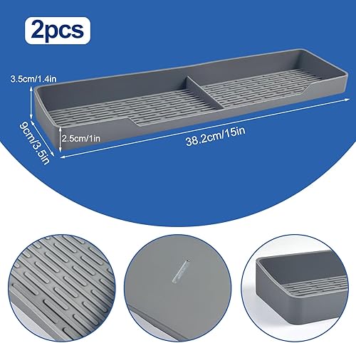 Miniatura 2 de Estante superior magnético para estufa de 30 pulgadas, estante de especias sobre la estufa, estante de cocina, parte trasera de la estufa plana