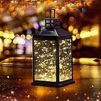 Vista 7 de Solar Lantern Lights Outdoor SUNWIND Waterproof Solar Table Lamp Hanging Lighting with 40 Warm White LEDs for Garden Patio Landscape Decoration