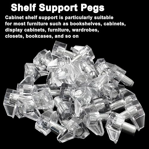 Miniatura 9 de Biaungdo 60 clavijas de plástico de 0.236 pulgadas (0.236 in), color blanco, clavijas pequeñas para estantes de gabinete, pasadores de repuesto,
