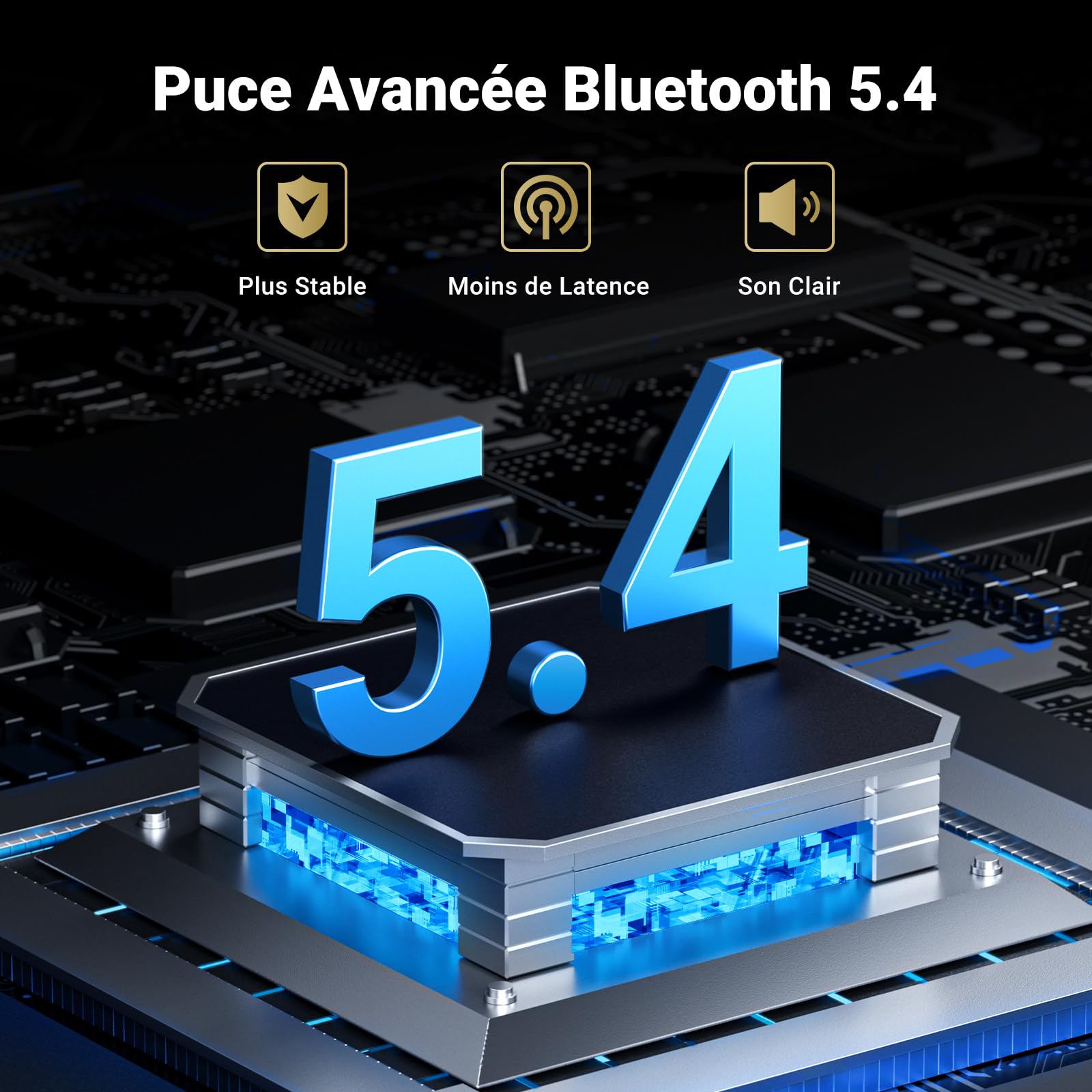 UGREEN Récepteur Bluetooth 5.4 Jack Voiture Adaptateur Bluetooth Jack Aux | avec Micro Intégré Appel Mains Libres 20H d'Autonomie pour Enceinte Haut-Parleurs Casque Filaire Autoradio, Câble 3.5mm Inclu