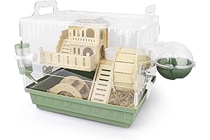 8 in 1 Acrylic Hamster Cage: Easy Clean Paradise for Your Furry Friend