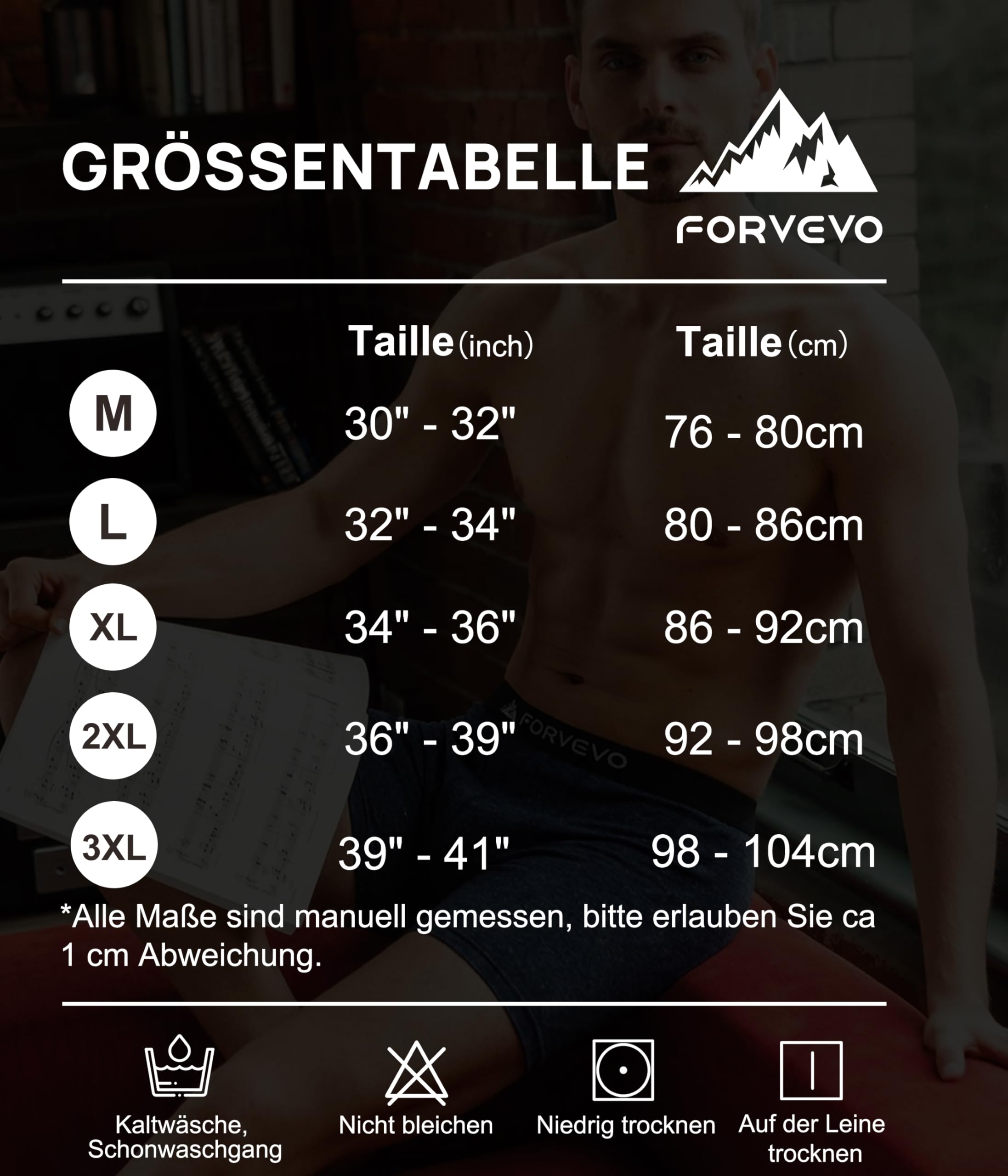 FORVEVO Merino Boxershorts Herren 6er Pack, Atmungsaktive Merinowolle Unterwäsche für Männer, Weich Geruchshemmend, Größe M-3XL
