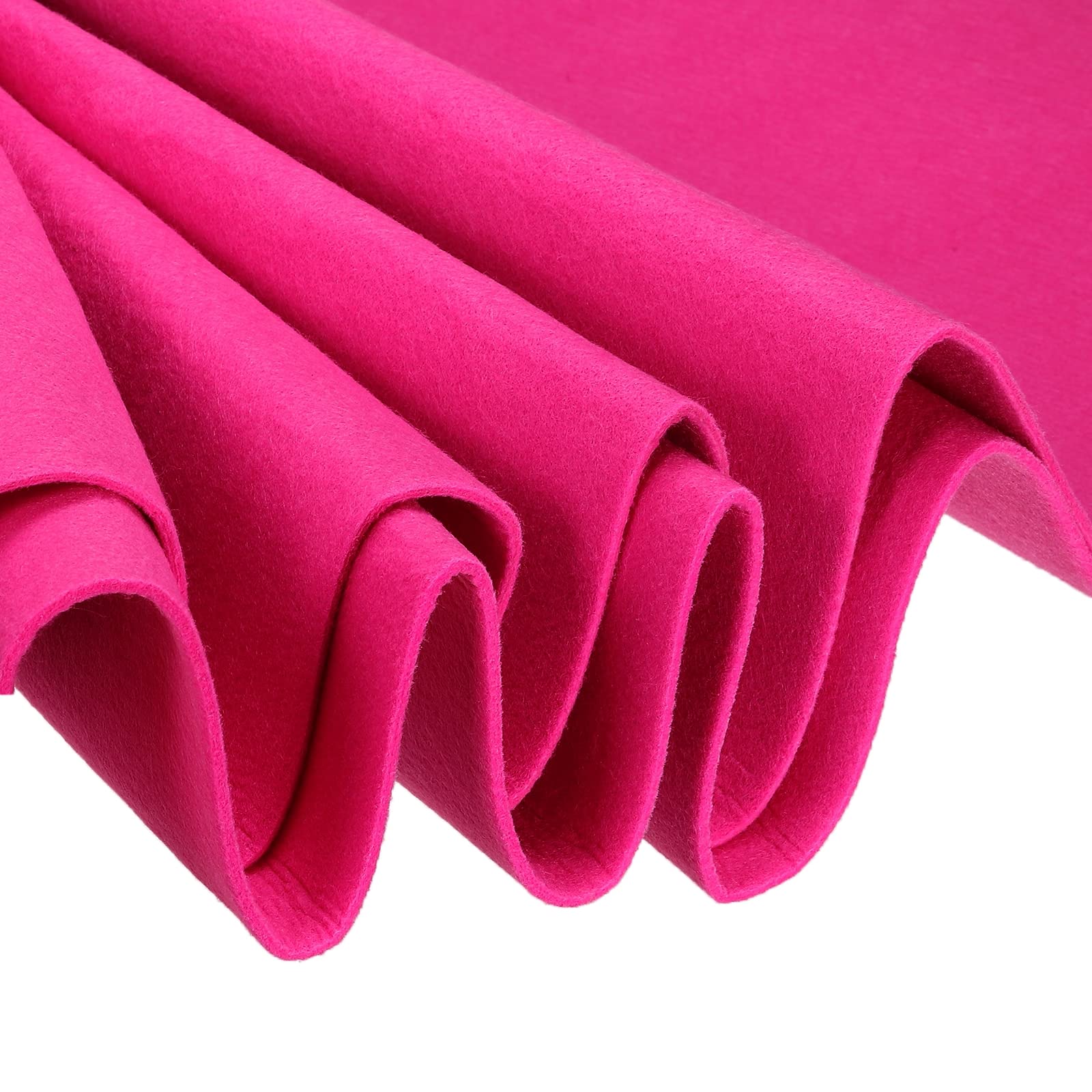 PATIKIL Foglio Di Feltro Morbidissimo Rosso Rosa 100x100cm - Spessore 3mm, Tessuto In Fibra Di Poliestere Per Artigianato Fai Da Te, Cucito E Decorazioni