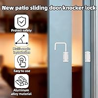 Vista 3 de Kit de pestillo de bloqueo de bucle de puerta corredera de patio en forma de U, cierre de seguridad de aleación de aluminio de 90/180 grados