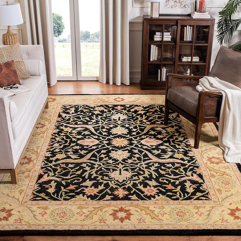 Image of Embossed Handmade GH Wool Thick Geometrical Carpet is a Stylish and Practical Addition to Any Living Room 9X12