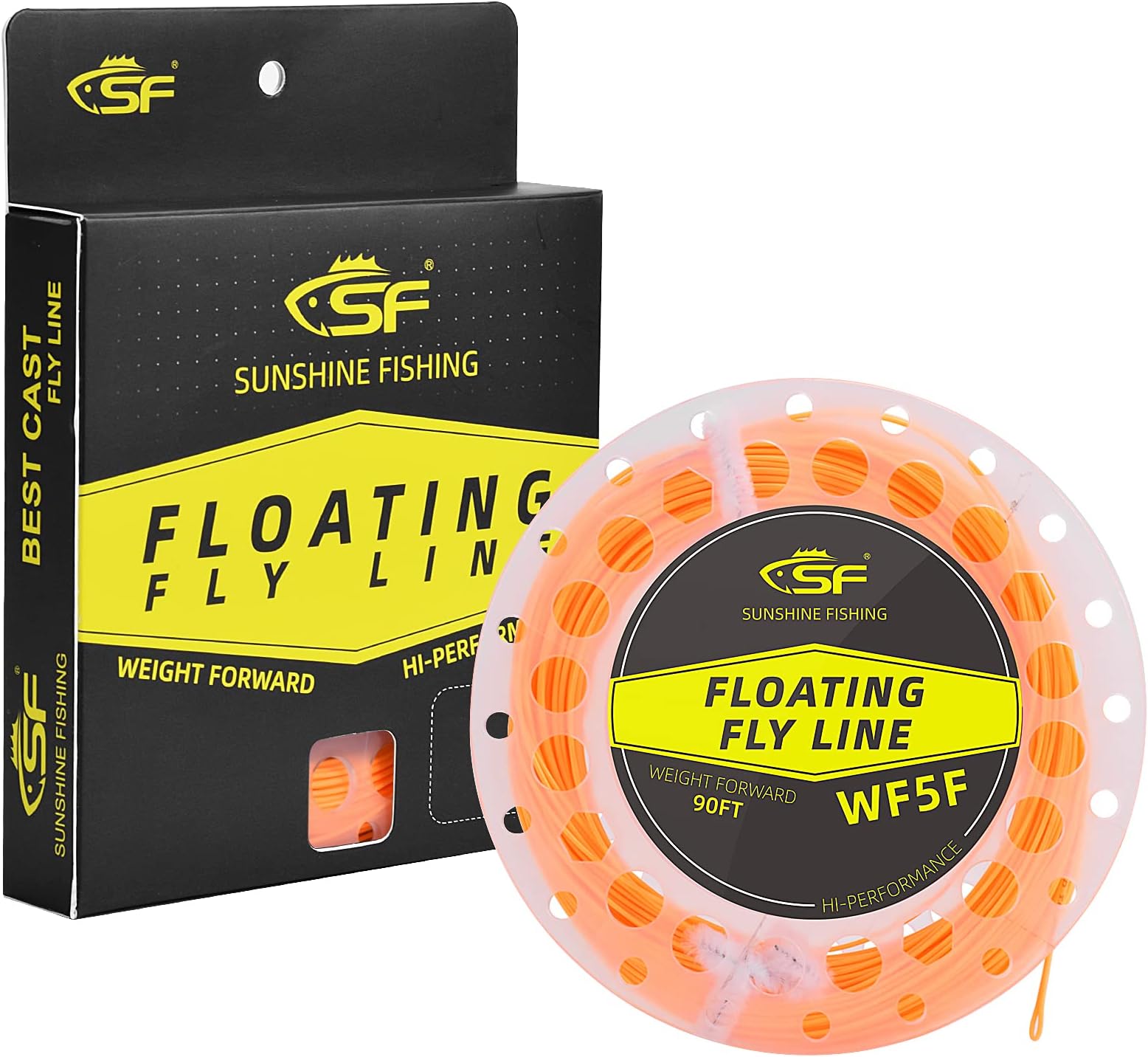 SF Fly Fishing Floating Line with Welded Loop Weight Forward Fly Lines # Orange 90FT WF5F