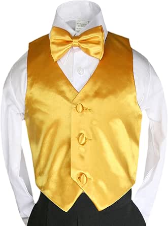 Unotux 2pc Boys Satin Lime Green Vest and Necktie Set from Unotux 2pc Boys Satin Lime Green Vest and Necktie Set from