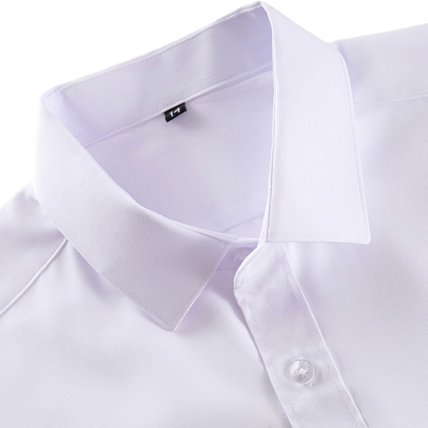 Boys Button Down Shirt, Long Sleeve Dress Shirts, 4-Way Stretch, Wrinkle-Free, Formal School Uniform - Image 8