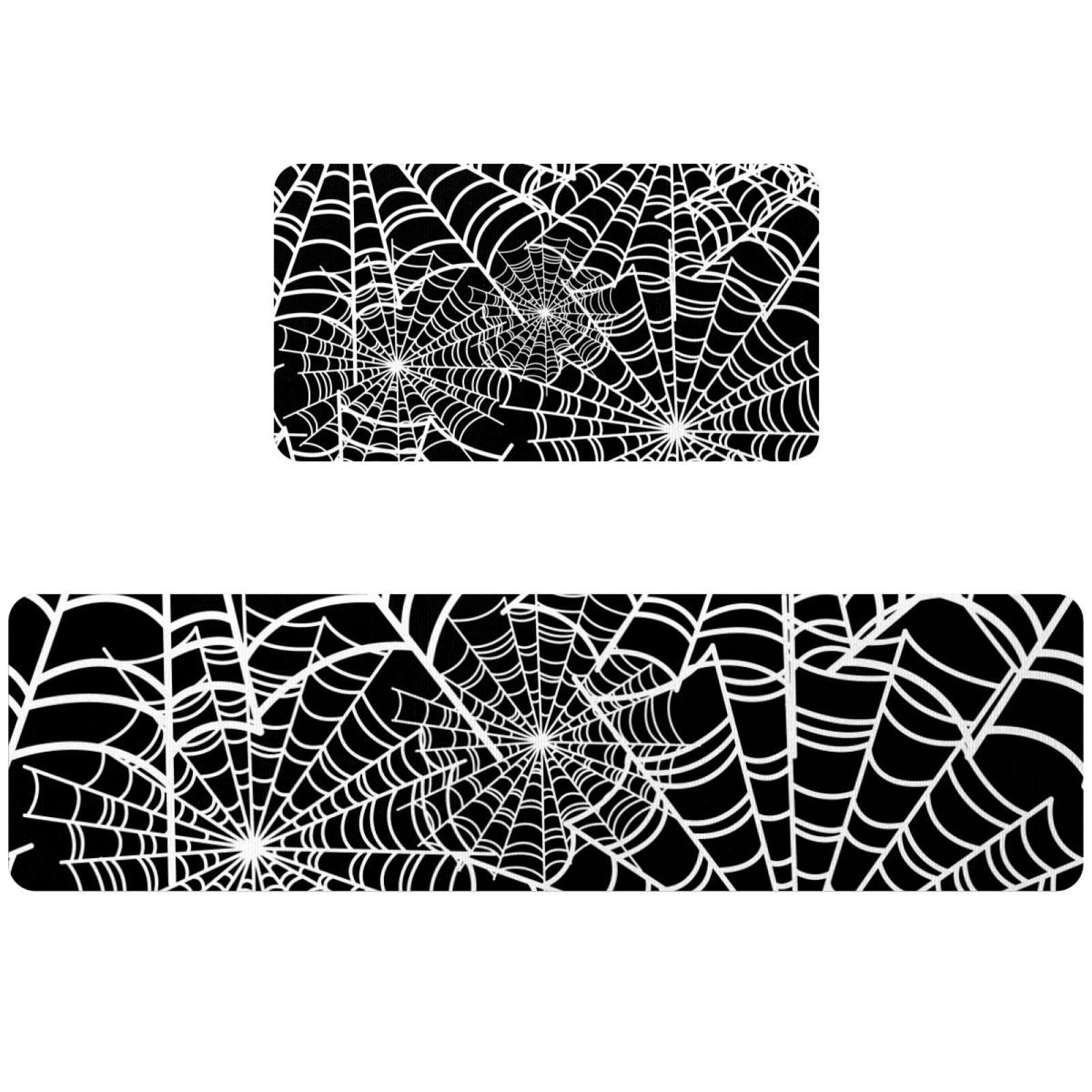 Tapis de cuisine sans couture Halloween : tapis de sol lavable de couloir et buanderie