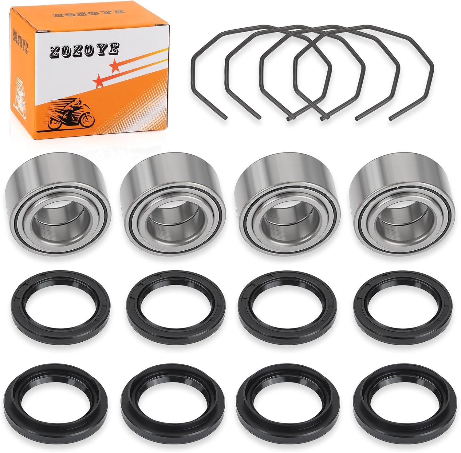 For Arctic Cat 250 300 375 454 500 4x Front or Rear Wheel Bearing + Seal 0402-275