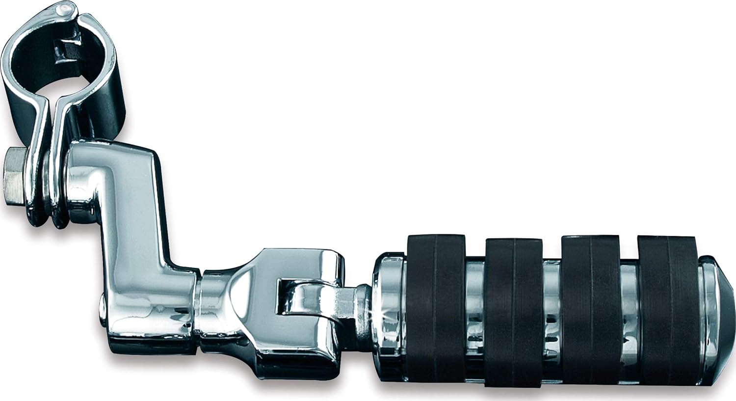 Kuryakyn 7998 Motorcycle Foot Controls: Offset Small ISO Highway Pegs with Magnum Quick Clamps for 1-1/4" Engine Guards/Tubing, Chrome, 1 Pair