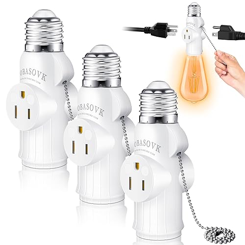 3 paquetes de adaptador de enchufe de luz a enchufe, adaptador de enchufe de luz de 23 puntas, adaptador de enchufe de bombilla de material