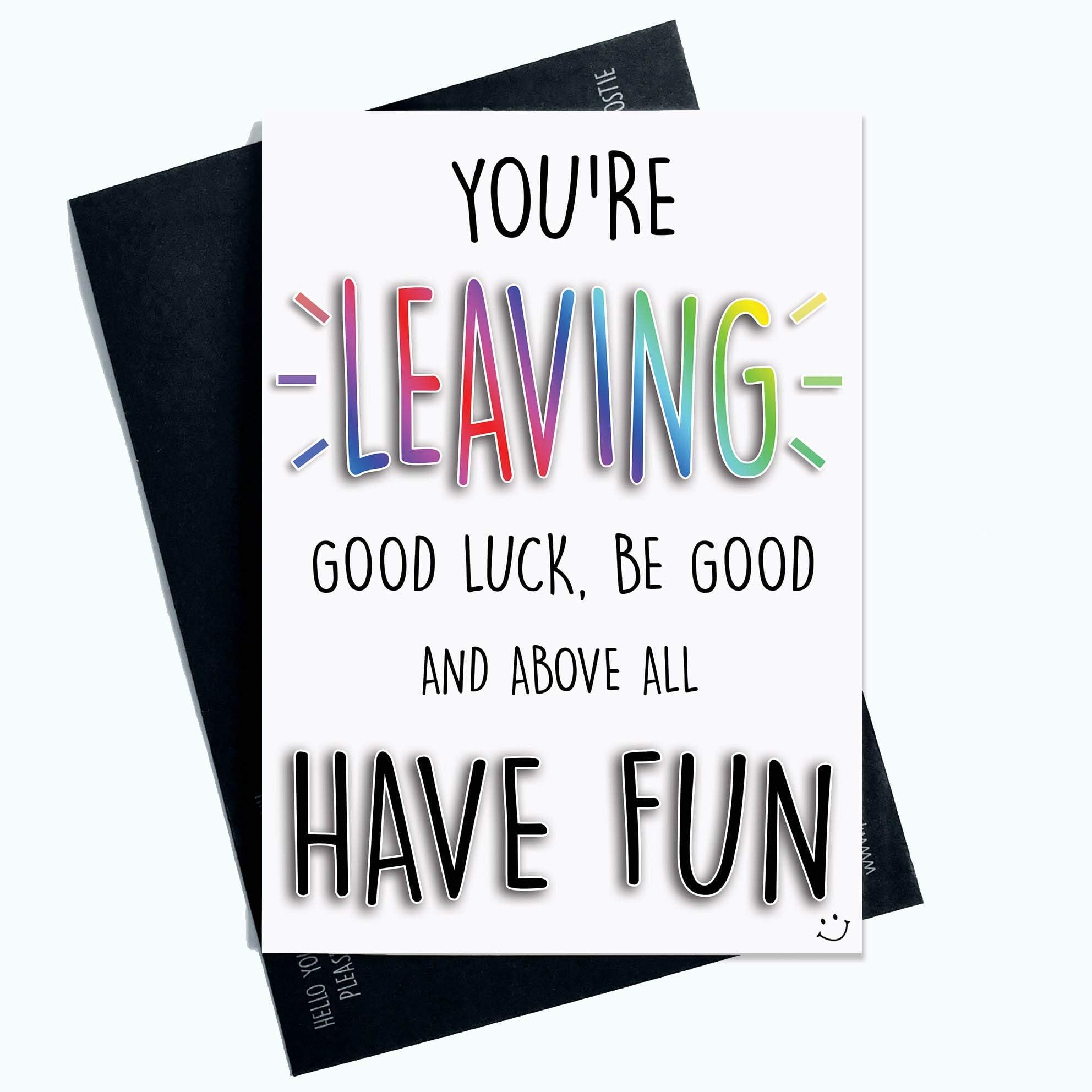 Colleague Leaving Card New Job Card Coworker Leaving Card Good Luck