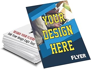 Custom Personalized Flyers for Business With Your Photo Logo Text - Glossy Paper Printing for Advertising - 10pcs, 1 Sided Printing