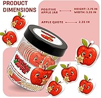 Vista 8 de Tarro de Manzanas Positivo con 60 Tarjetas de Afirmación Diaria, Regalo de Apoyo Emocional de Manzanas, Tarjetas de Manzanas, Regalos Divertidos