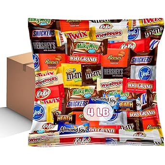 Assorted Chocolate Variety Pack - Individually Wrapped Party Chocolate Assortment 4 LB