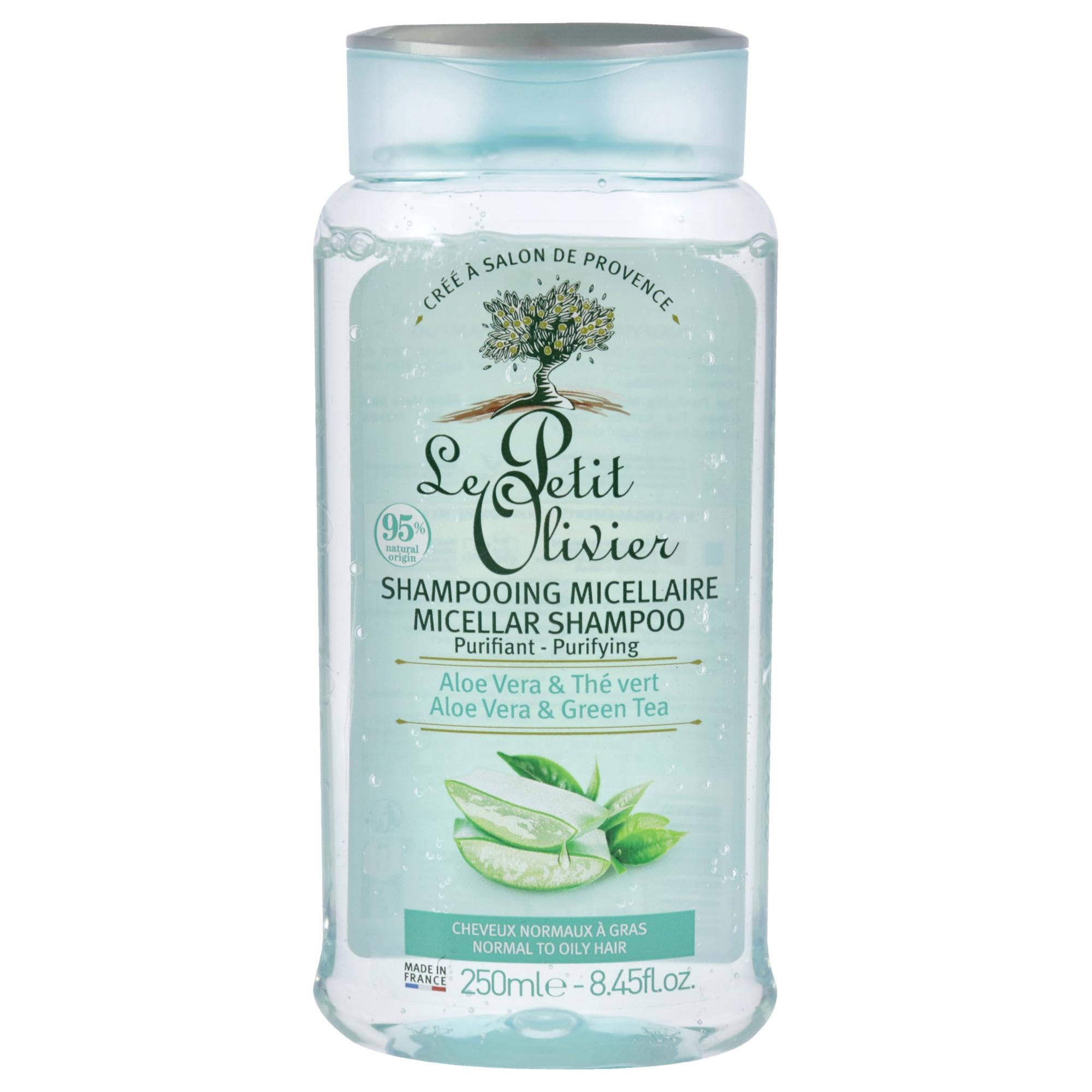 Purifying Micellar Shampoo - Aloe Vera And Green Tea - Cleanses Hair - Reduce Excess Sebum - Suitable For Normal To Oily Hair - Free Of Silicones - 8.45 Oz