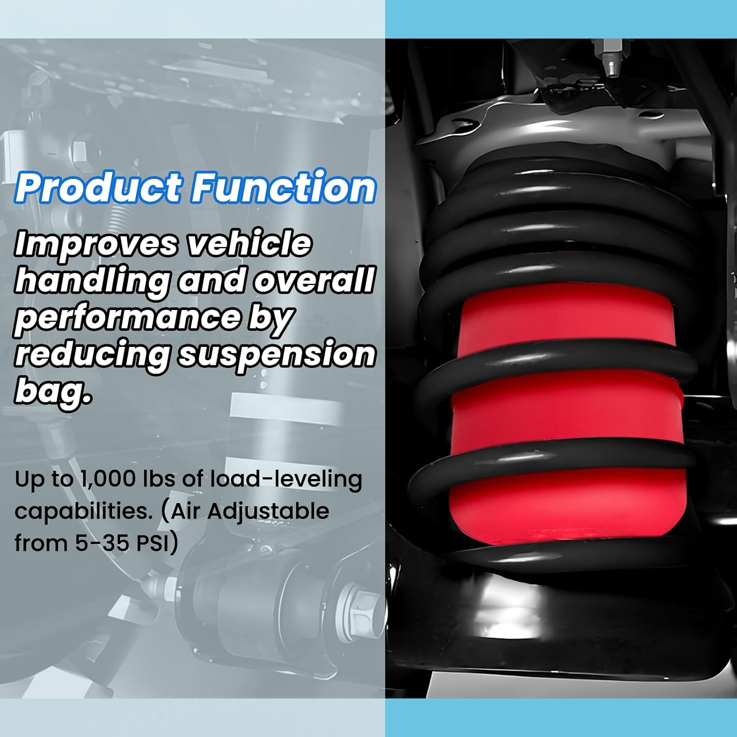 2Pcs Air Suspension Kit for 2018-2024 Jeep Wrangler JL Pickups Car Rear Air Spring Bags (7X60829)