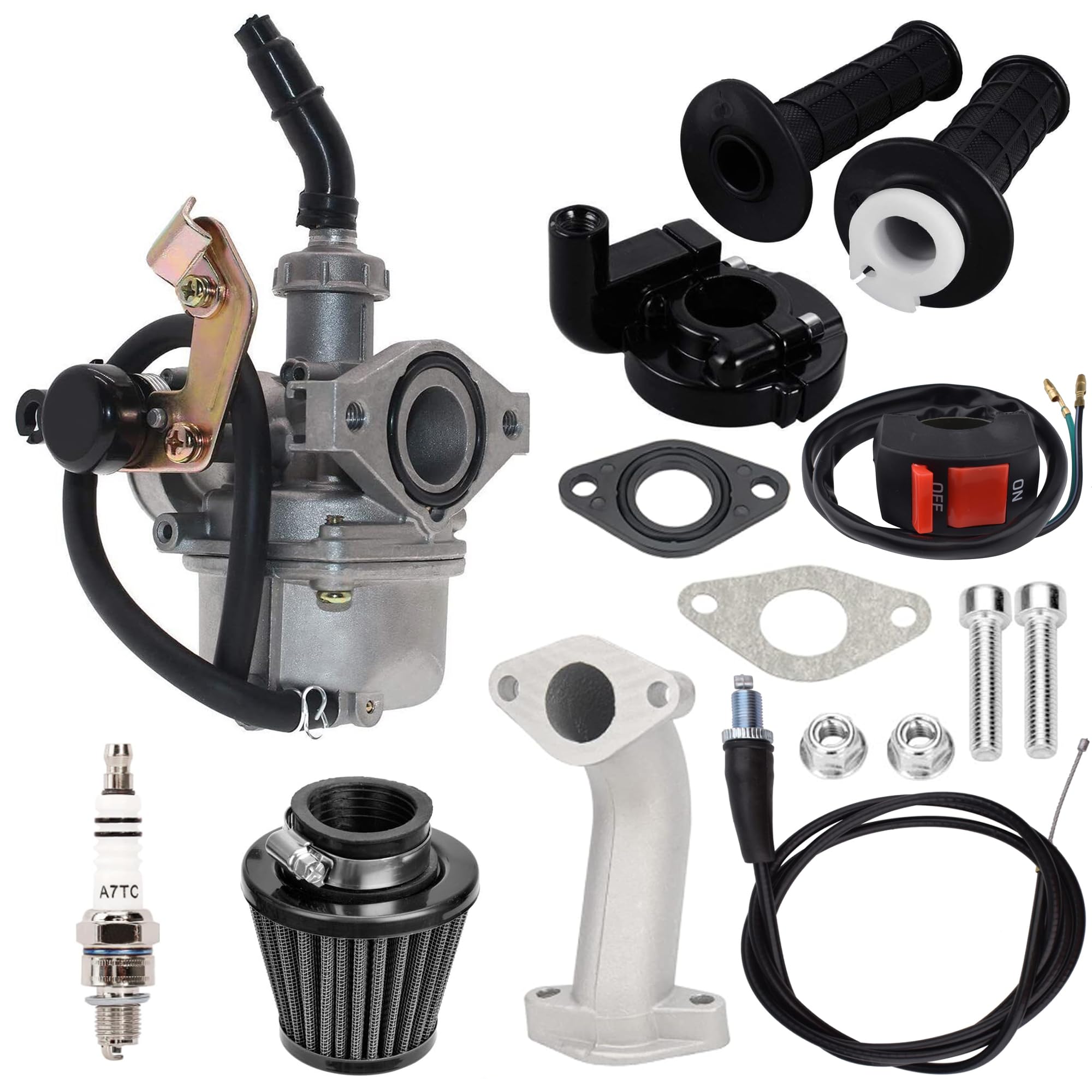 Amazon.com: PZ19 Carburetor Kit for for 50cc 70cc 80cc 90cc