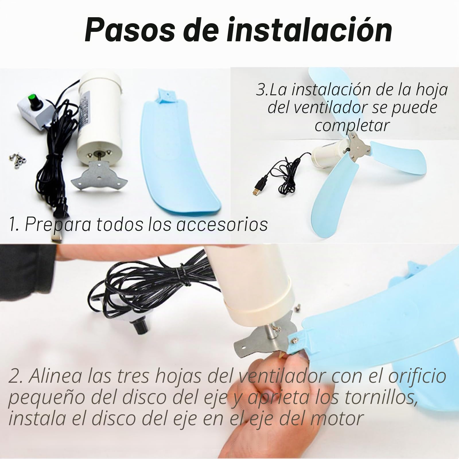 5V6W Ventilador Solar de Exterior Ventilador de Techo Pequeño de Campo Velocidad Regulable Sin Escalonamientos con Cable de 3 Metros con Panel Solar Y Ganchos de Montaje Ventilador Eléctrico Portátil