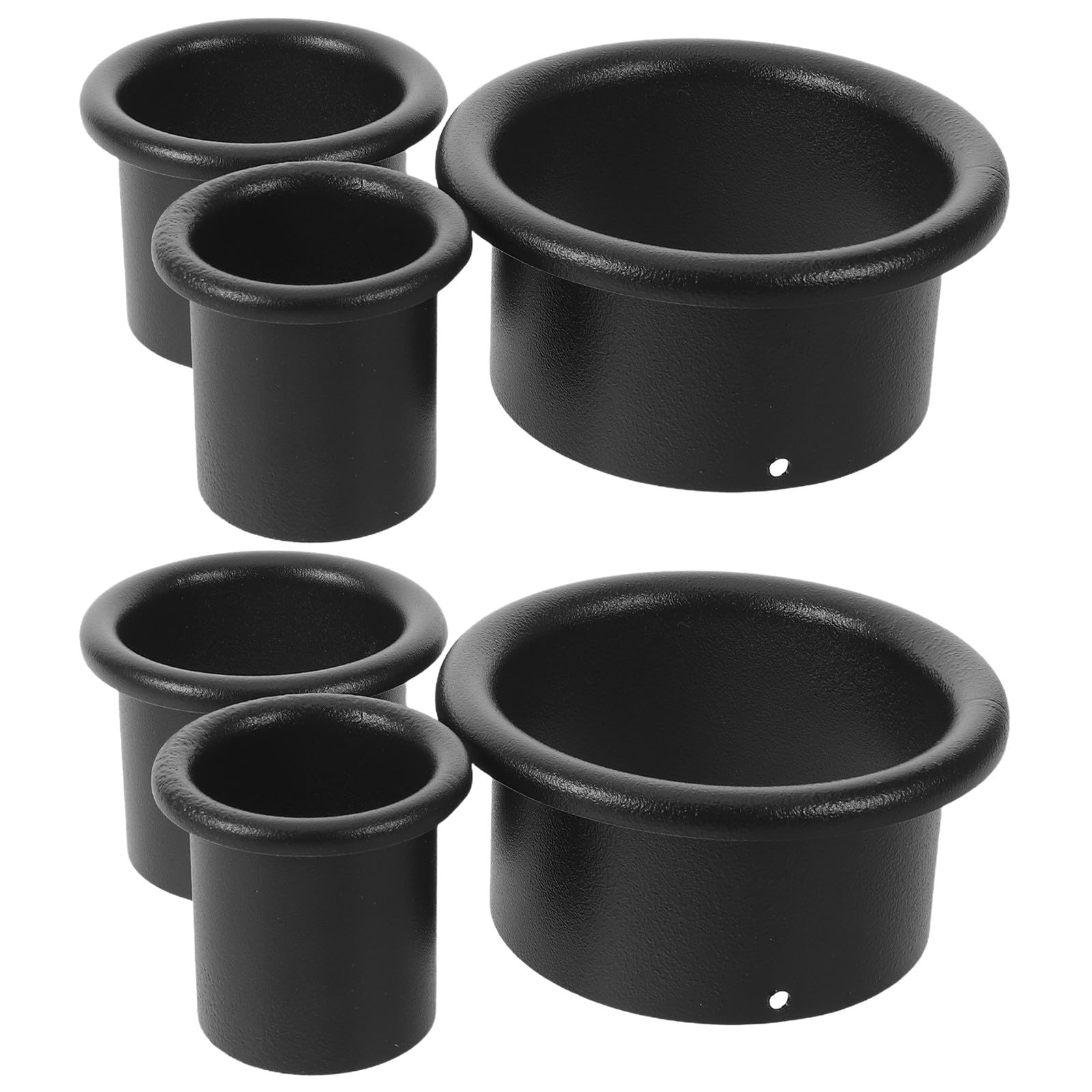 6 Piezas Soporte Almacenamiento de Acero de Inoxidable Secador Negro para Pelo Estable para Tubo de Viento y para Baño o Escritorio