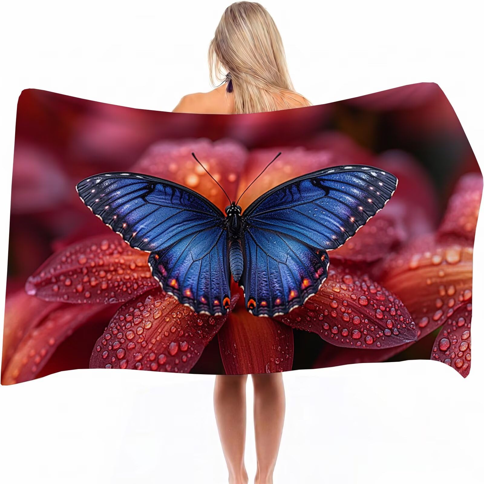 Serviette de plage grande taille 200x90 cm pour éviter le sable et le coton lourd