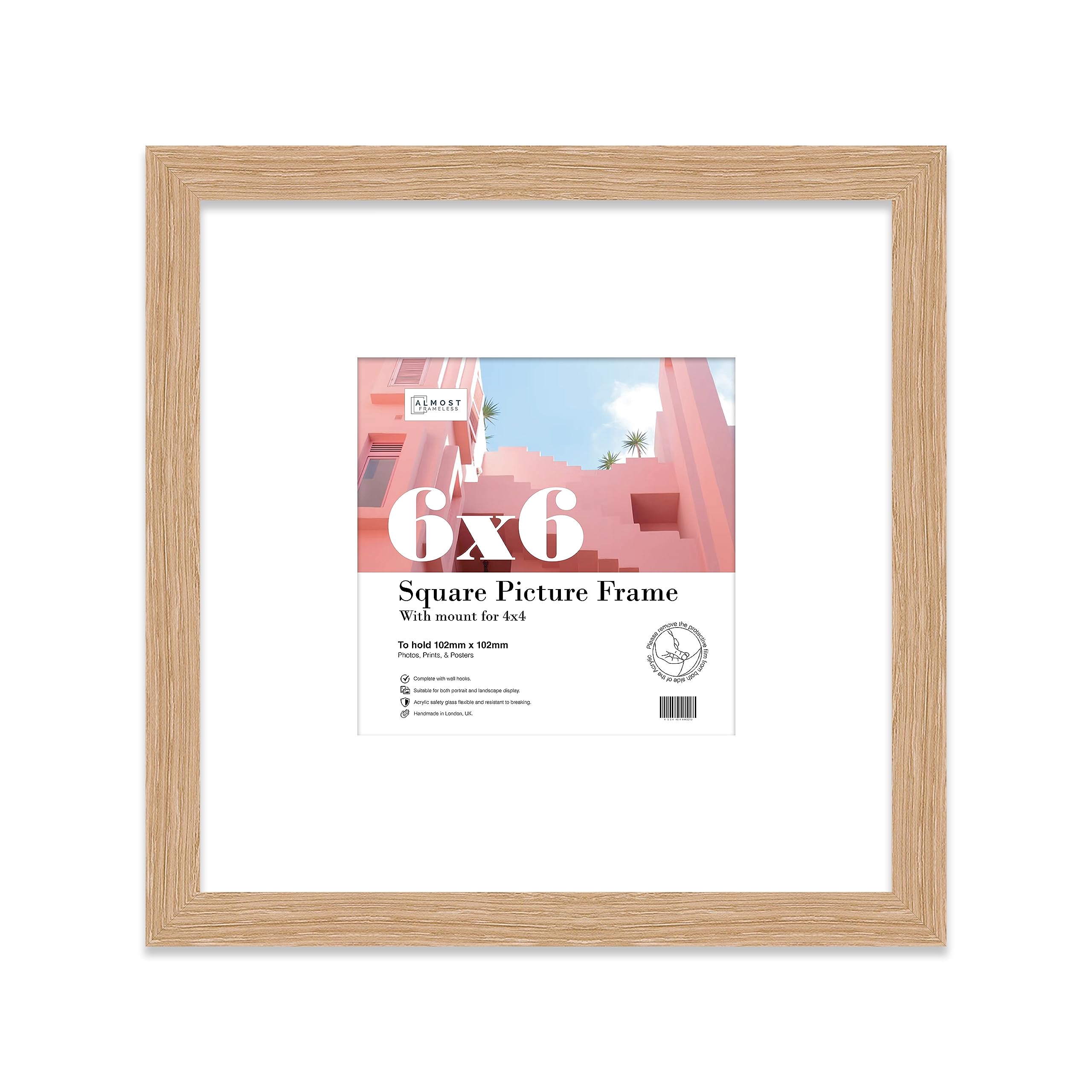 11X11" Lilac Picture Frame11X11" Square Frame With 10X10" Mount For 11X11"/10X10" Pictures Moderrn Style Thin Edge1 Pack from B&Q
