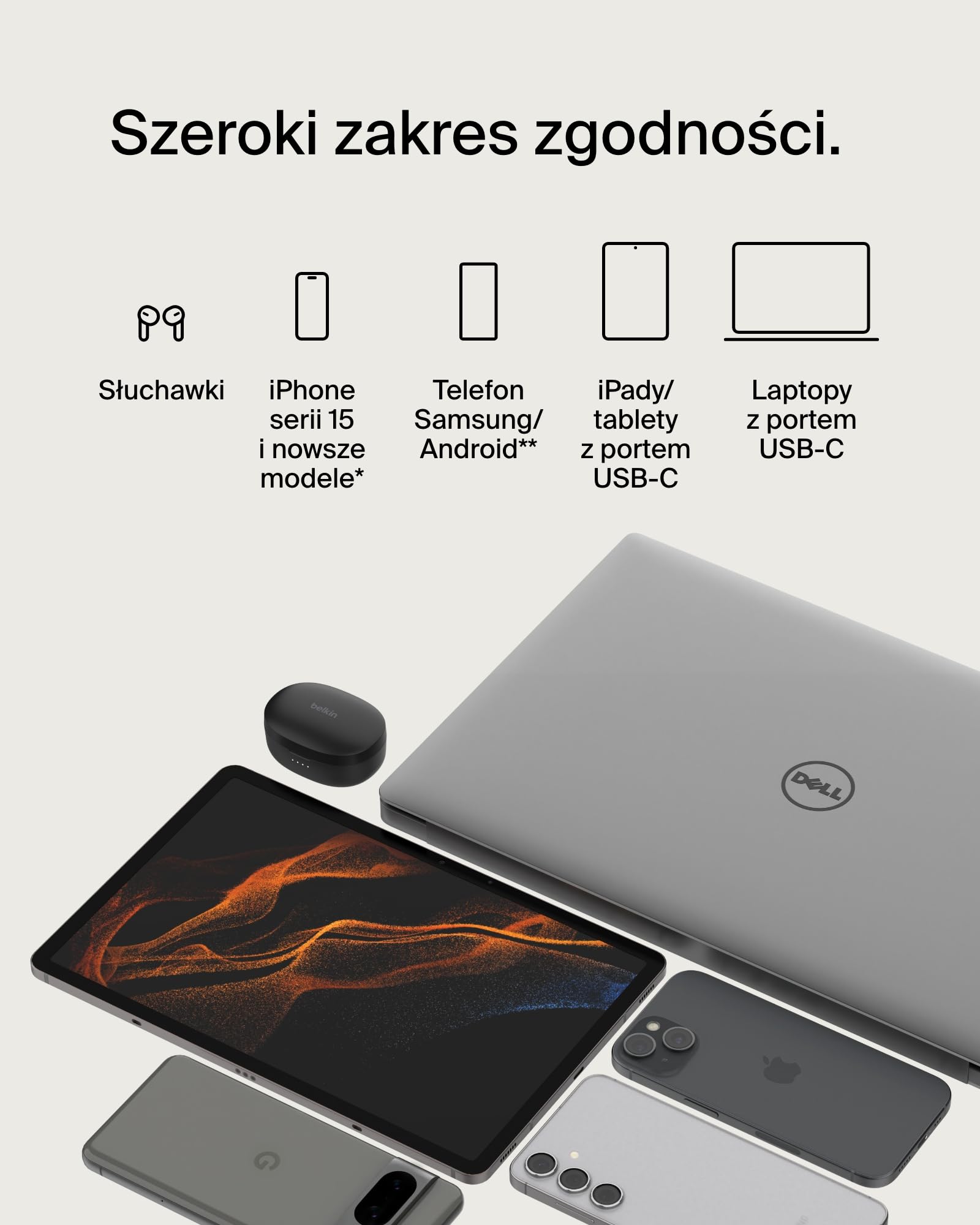 Belkin Kabel USB-C do USB-C w oplocie do szybkiego ładowania urządzeń iPhone 15, Samsung Galaxy S24, S23, Note, Pixel, iPad Pro, iPad Mini, Nintendo Switch, kabel USB typu C, 1 m – czarny