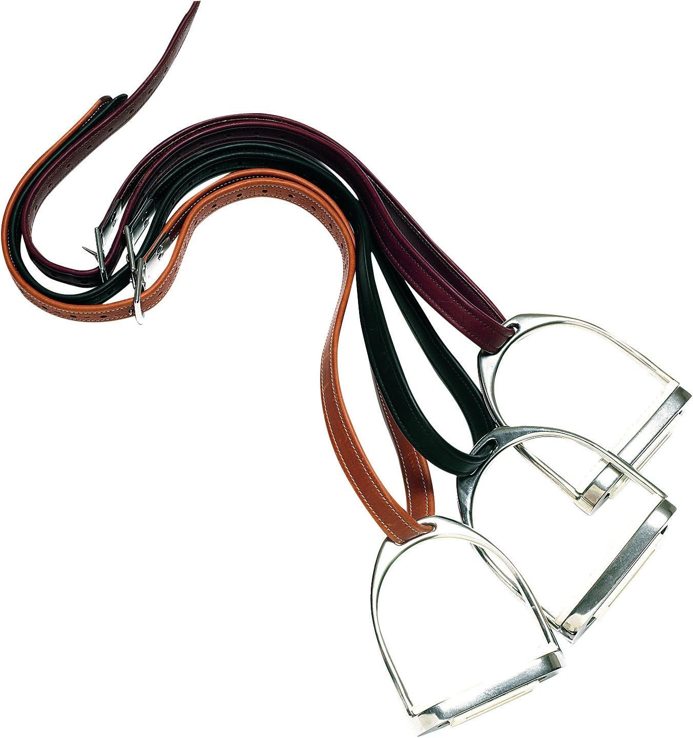 Bates Stirrup Leathers - Classic Black, 58