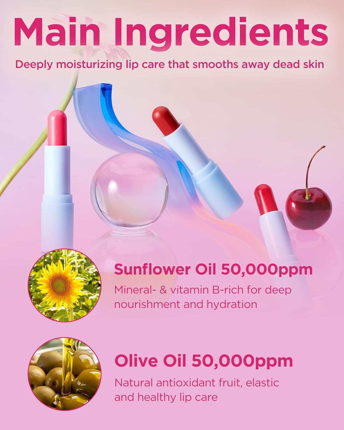 TOCOBO Glass Tinted Lip Balm 011 Flush Cherry – Vegan Korean Lip Care for Deep Hydration - Tinted Glass Glow Moisturizing with Vibrant Cherry Pink Color - Non-Sticky Radiant Finish, 0.12 oz. - Image 6