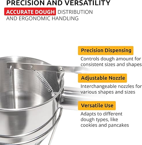Miniatura 3 de ALDKitchen Dispensador de masa  Acero inoxidable  Vertedor de masa (embudo)