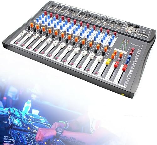 Miniatura 3 de Mezclador de audio de 81216 canales, consola mezcladora de sonido DJ con Xlr, entradas de línea y alimentación fantasma de 48 V, mezclador de audio
