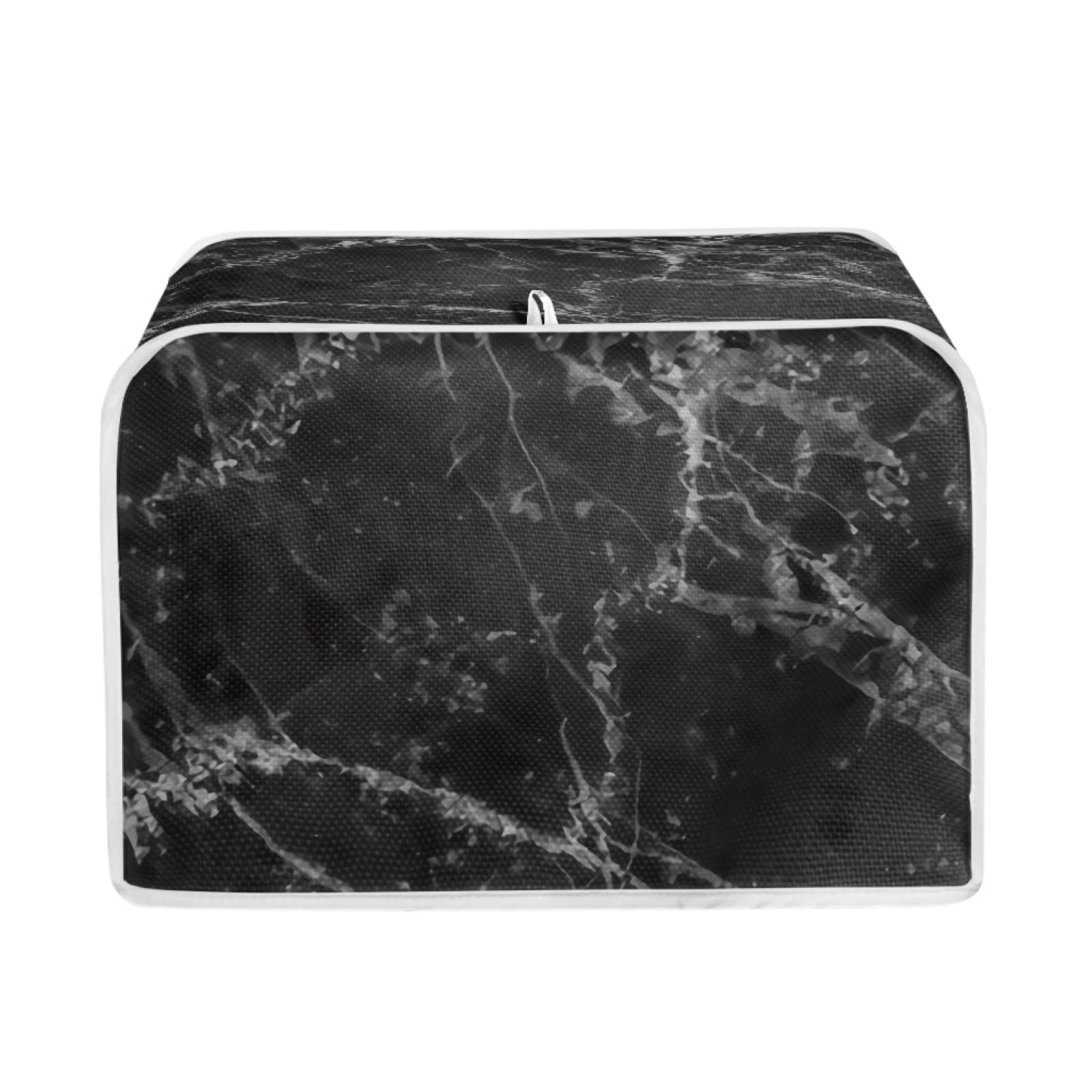 TOADDMOS Black Marble Print 2 Slice Toaster Cover, Small Bread Maker Oven Cover Machine Washable Polyester Kitchen Appliance Covers — image 1