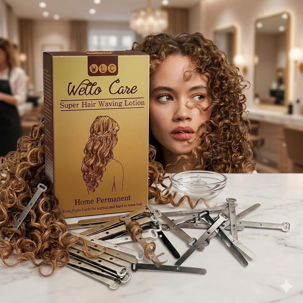 WLC Wello Care Super Hair Waving Lotion 80ml with 100 Pcs Metal Hair Curling Pins Combo Pack-image-8