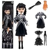 9' Addams Doll with Gift Box, High Heels, Black Dress, and Hair, Perfect Christmas and Birthdays Toy Gift for Girls & Fans(New B)