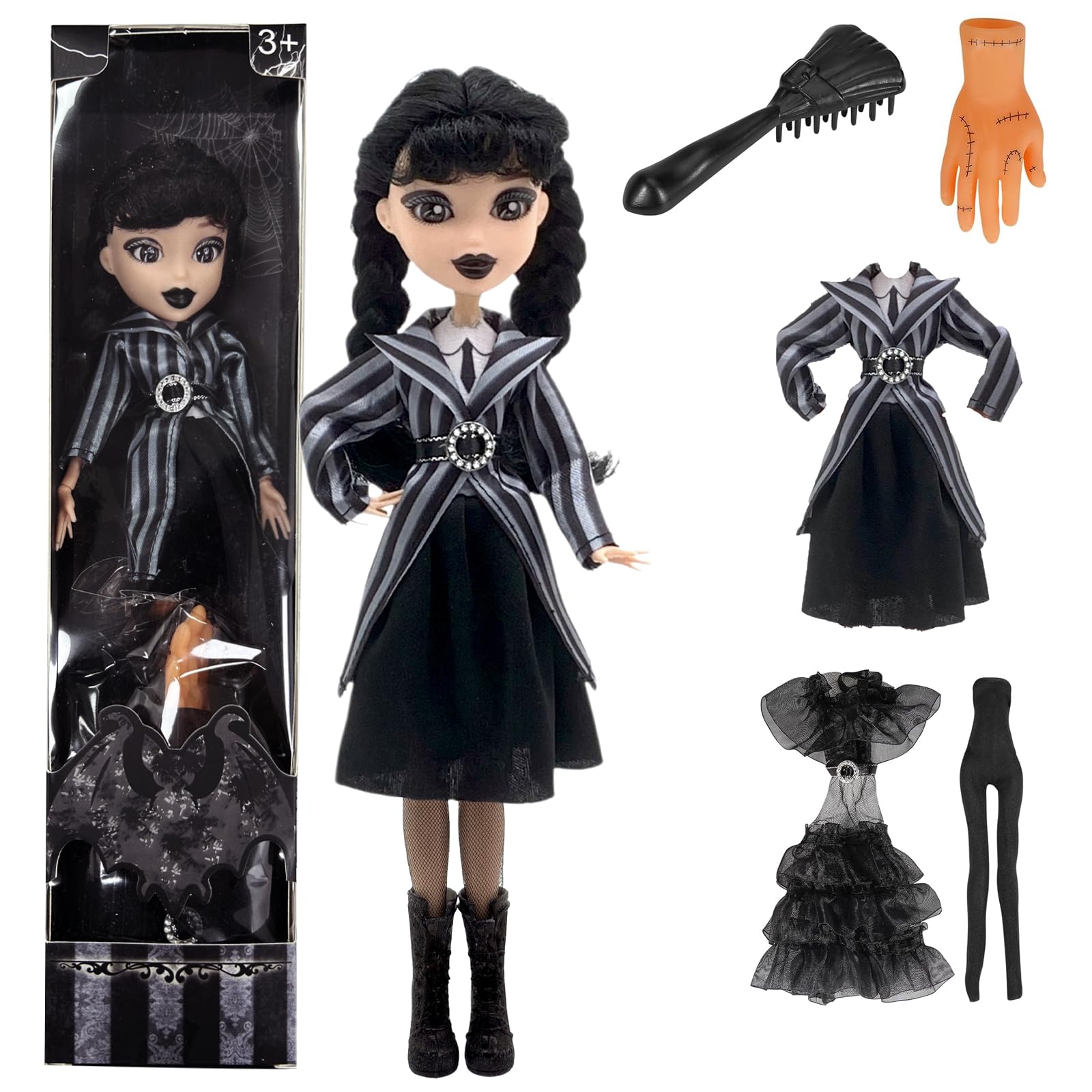 Amazon.com: Dumwick 9' Adams Doll with Gift Box, High Heels, Black