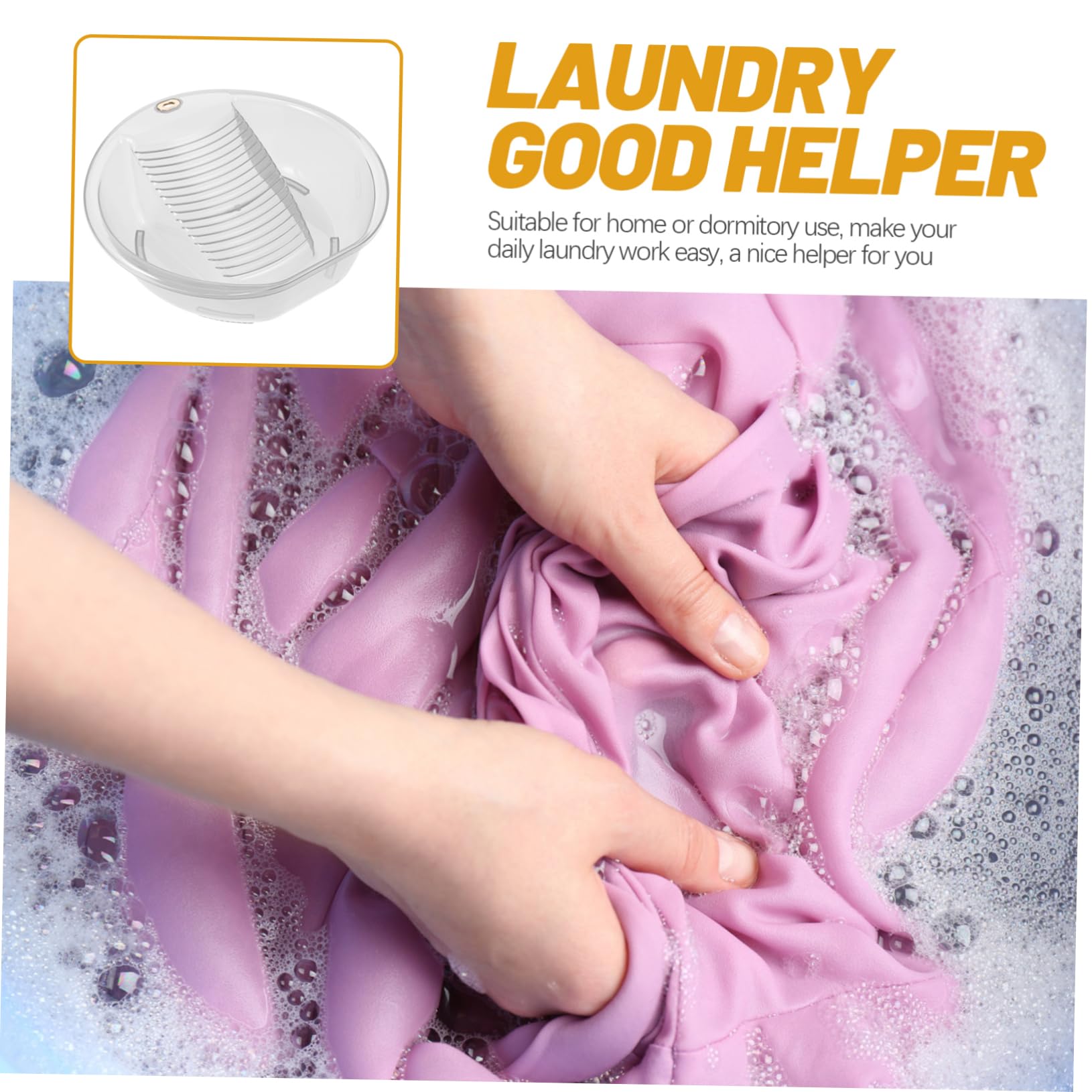 IWOWHERO Washboard Laundry Tub Laundry Sink Washboard Hand Washing Board Plastic Wash Basin for Home Use