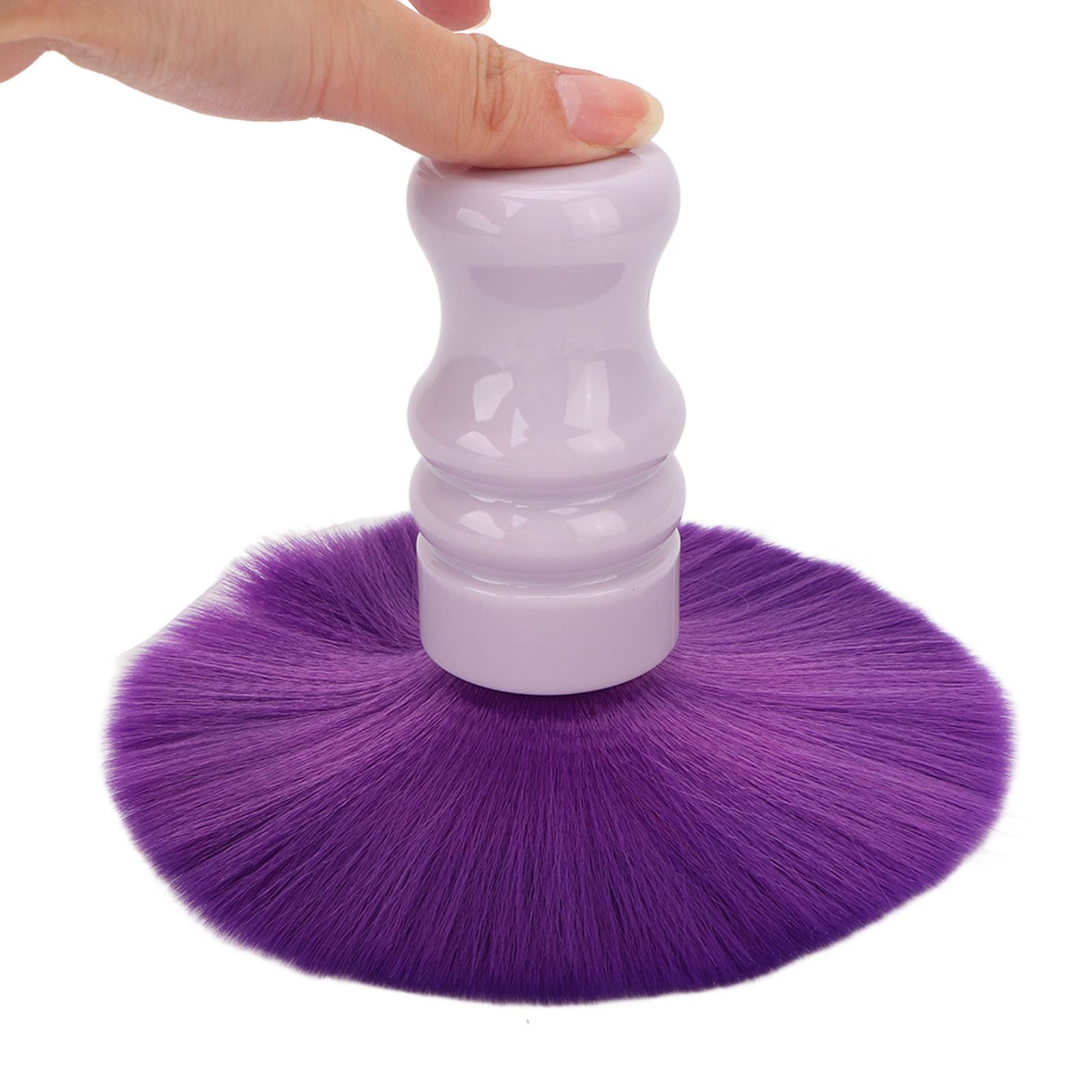 Cryfokt Neck Duster Weiche Nylonbürste Effiziente Reinigung für Friseursalon, ABS-Griff – Lila