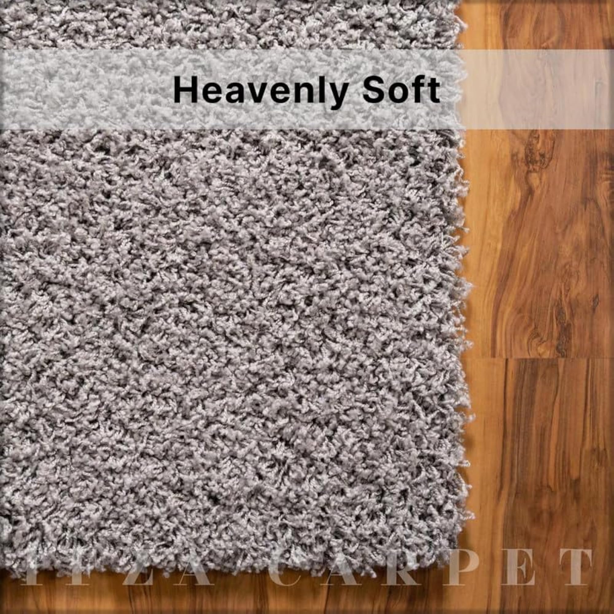 Handcrafted Grey Shaggy Round Area Rug, 6 x 6 Feet