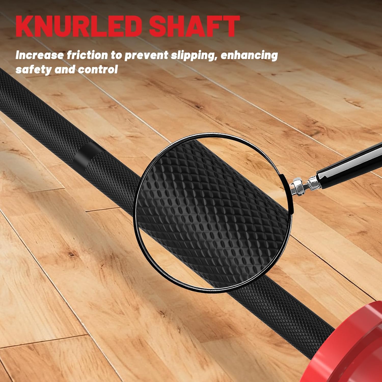 PAPABABE 5LB Mini Barbell Bar 4ft Technique Training Barbell For Beginner Women kid 2-inch Plate Barbell for Home Gym Fitness